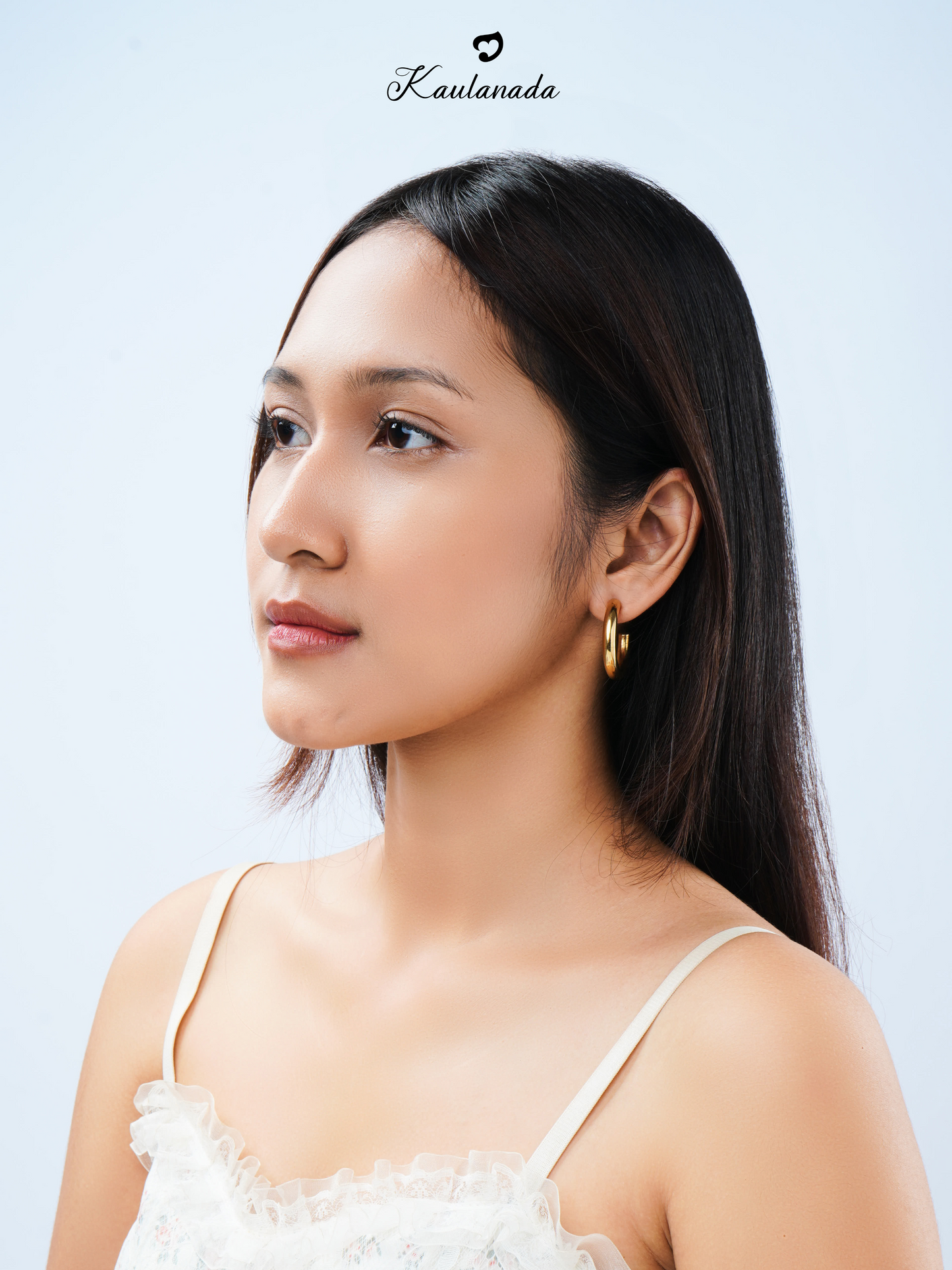 Kaulanada Anting Wanita Hoop Bulat Gold Plated - Anting Tusuk Elegan Trendi Simple untuk Tampilan Sehari-hari - Jarum Stainless Steel Nyaman - Pilihan Warna Gold/Silver/Rose Gold | Statement Earrings