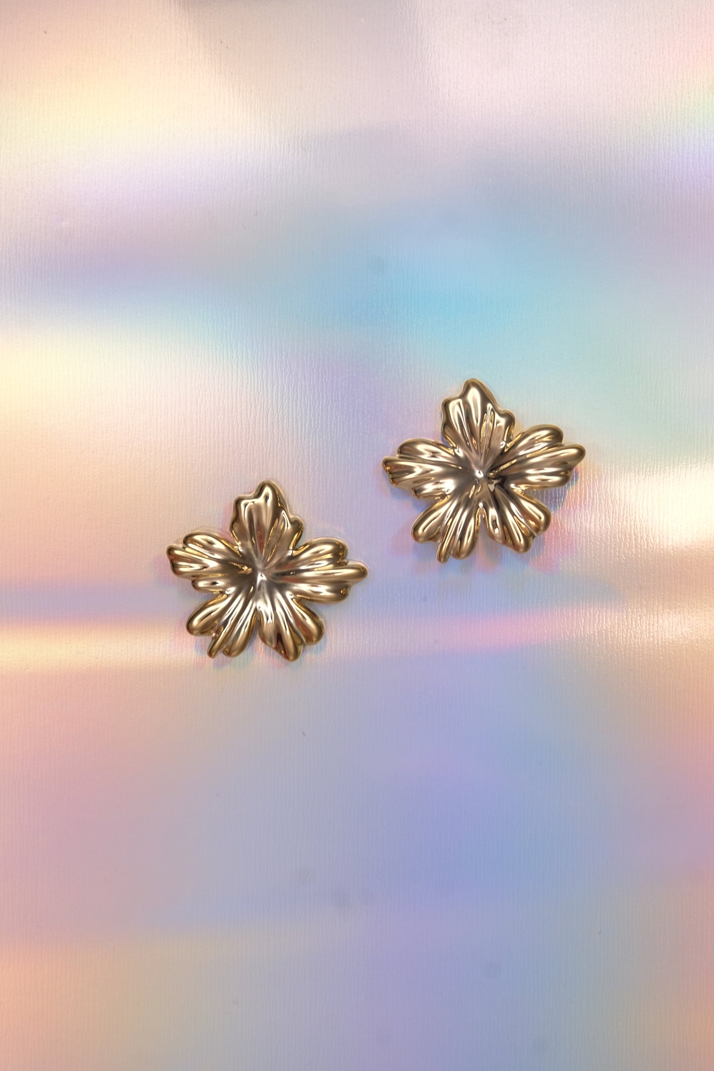 Romantic Sweet Flower Ear Studs with Sterling Silver Posts | Anting Stud Wanita