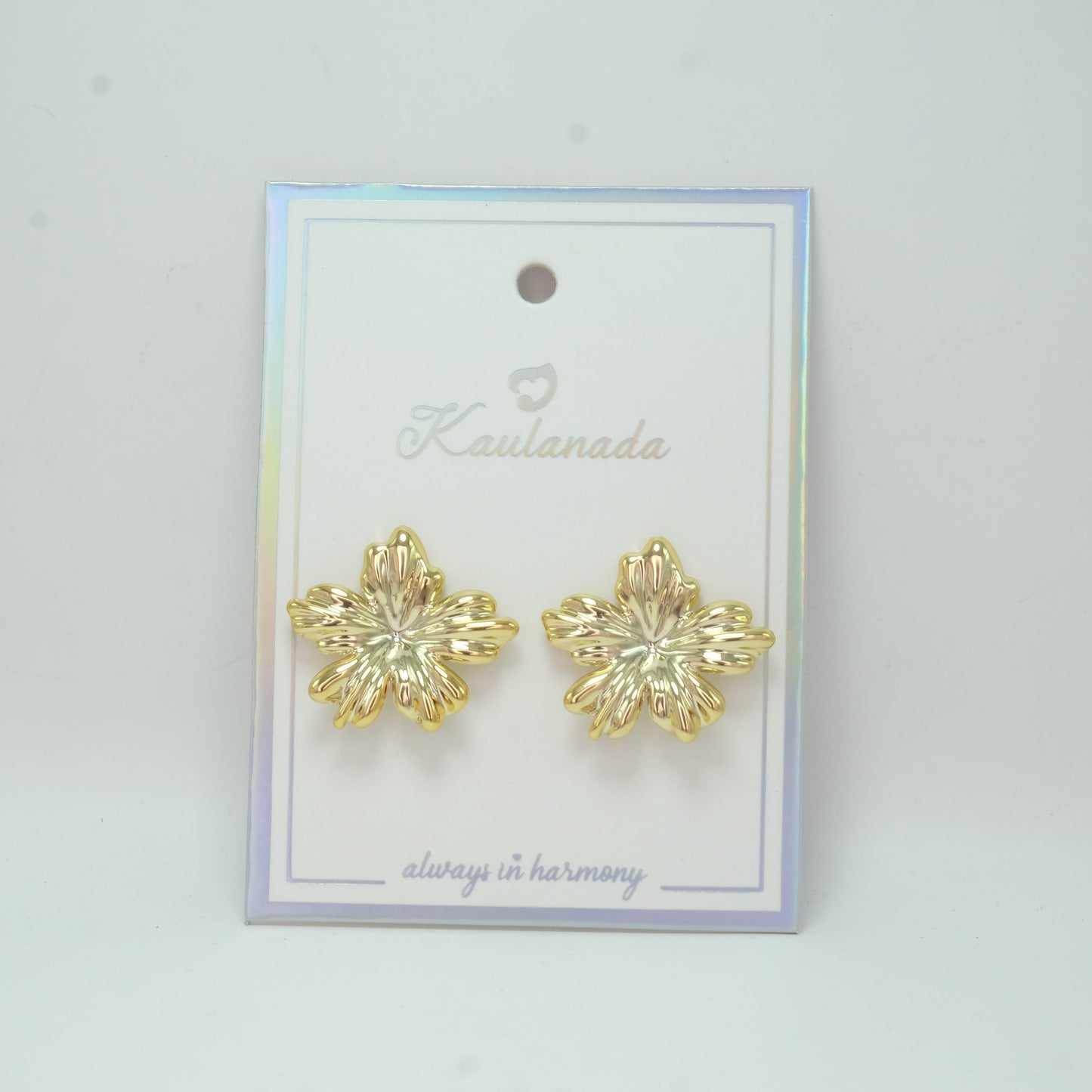 Romantic Sweet Flower Ear Studs with Sterling Silver Posts | Anting Stud Wanita