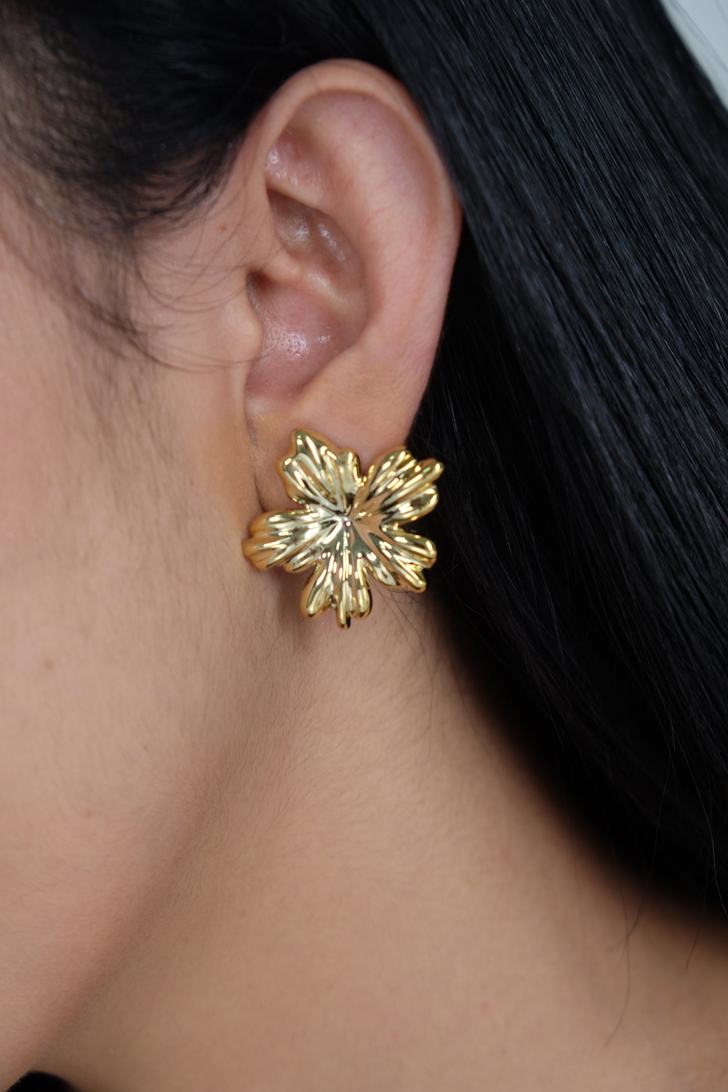 Romantic Sweet Flower Ear Studs with Sterling Silver Posts | Anting Stud Wanita