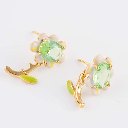 Flower-Themed Stud Earrings - Gold Plated with Sterling Silver Posts | Anting Stud Wanita