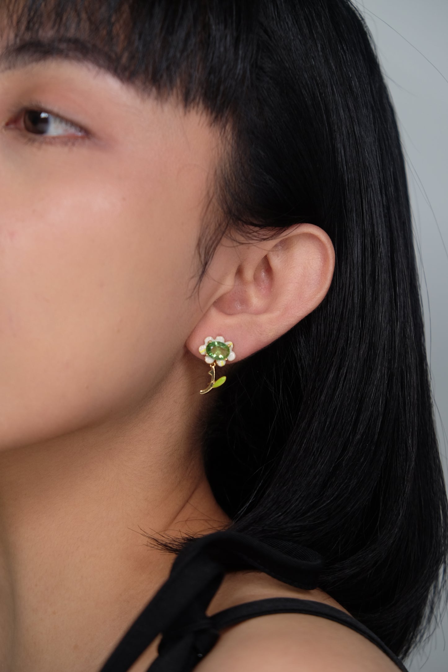 Flower-Themed Stud Earrings - Gold Plated with Sterling Silver Posts | Anting Stud Wanita