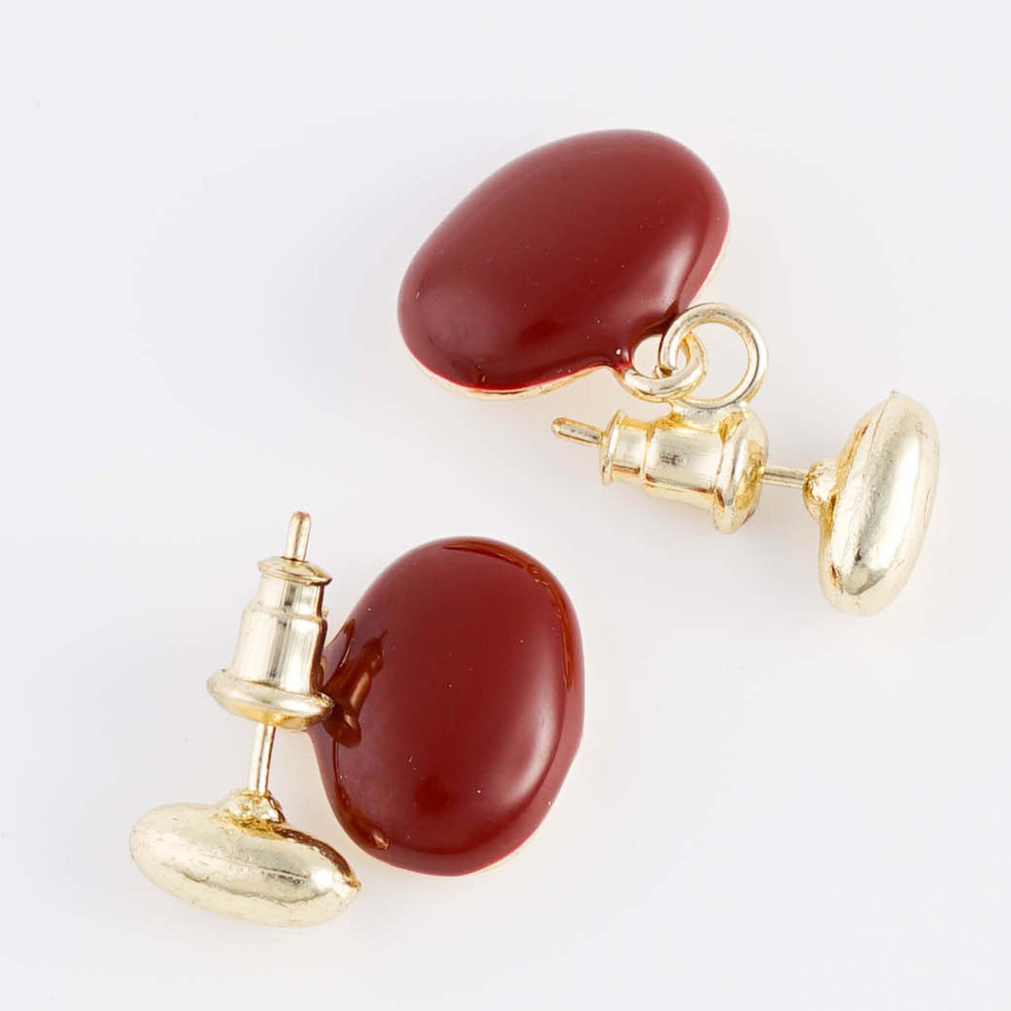 Gold Plated Drop Earrings with Sterling Silver Posts - 2 Color Variations | Anting Gantung Drop Wanita