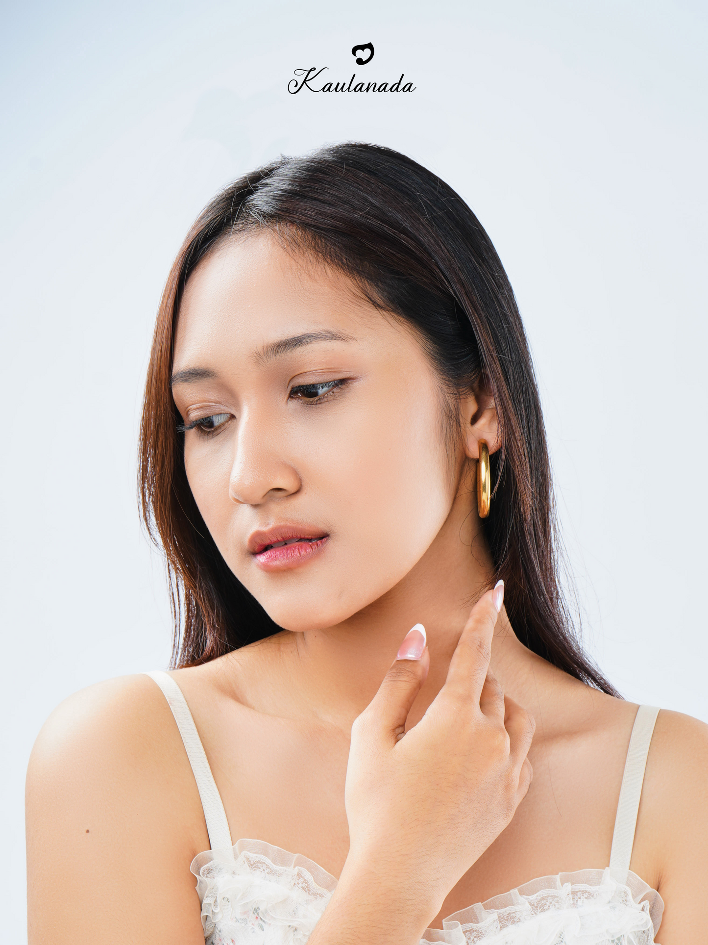 Kaulanada Anting Wanita Hoop Bulat Gold Plated - Anting Tusuk Elegan Trendi Simple untuk Tampilan Sehari-hari - Jarum Stainless Steel Nyaman - Pilihan Warna Gold/Silver/Rose Gold | Statement Earrings
