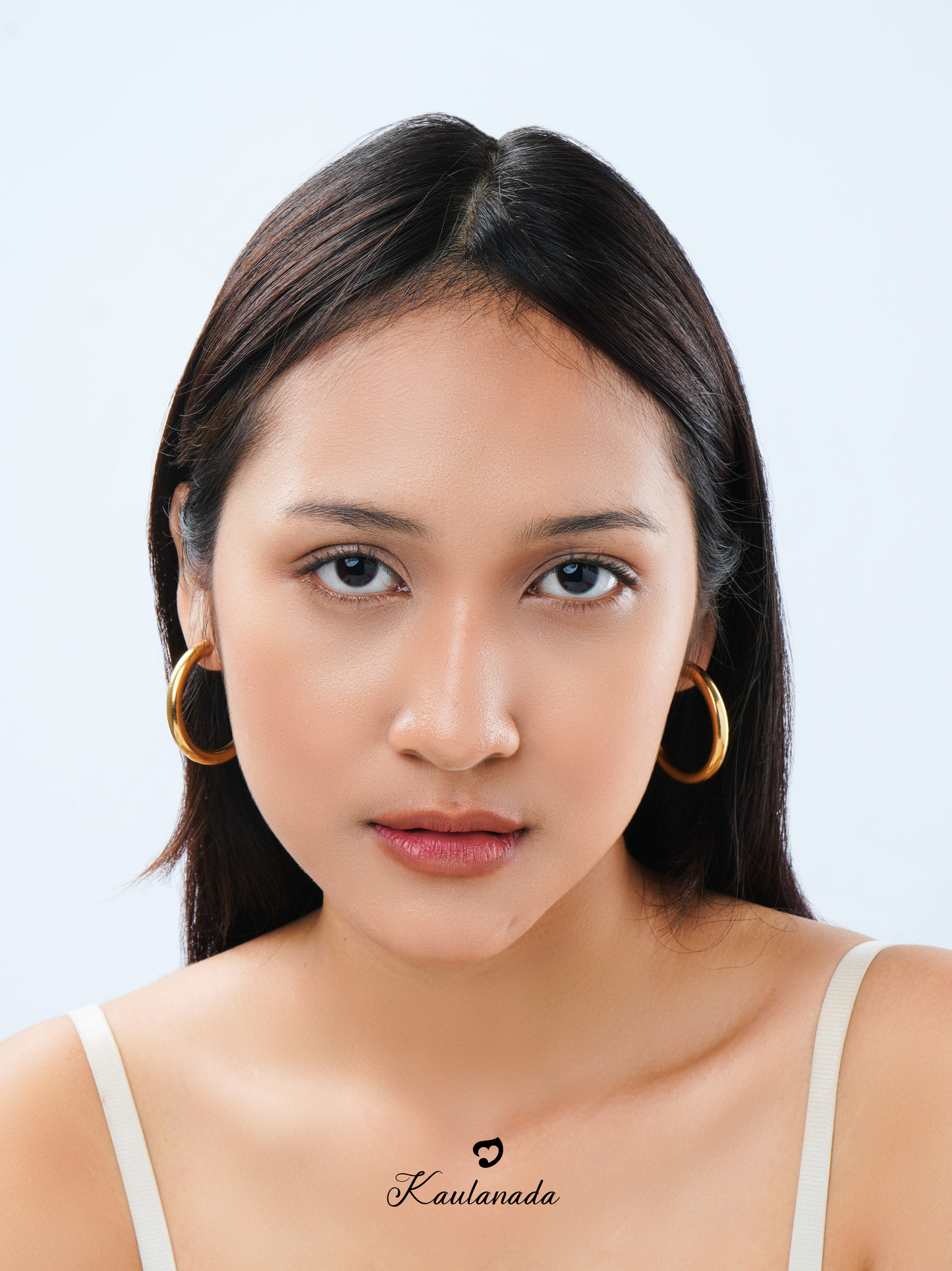 Kaulanada Anting Wanita Hoop Bulat Gold Plated - Anting Tusuk Elegan Trendi Simple untuk Tampilan Sehari-hari - Jarum Stainless Steel Nyaman - Pilihan Warna Gold/Silver/Rose Gold | Statement Earrings