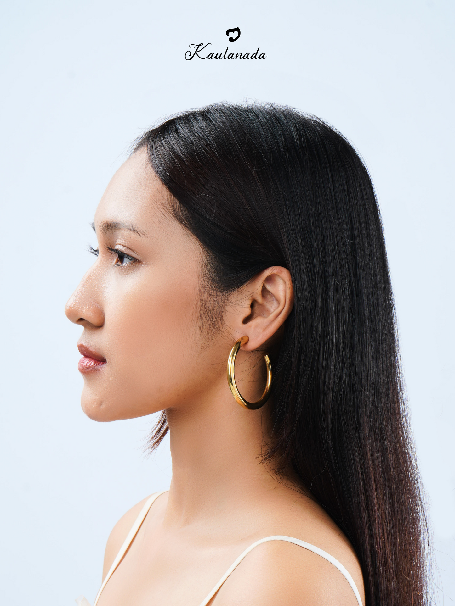 Kaulanada Anting Wanita Hoop Bulat Gold Plated - Anting Tusuk Elegan Trendi Simple untuk Tampilan Sehari-hari - Jarum Stainless Steel Nyaman - Pilihan Warna Gold/Silver/Rose Gold | Statement Earrings