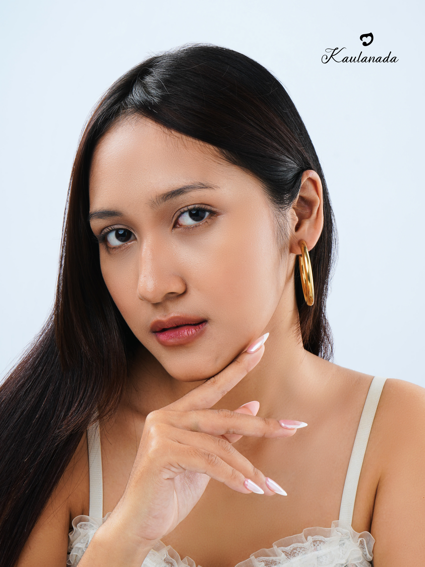 Kaulanada Anting Wanita Hoop Bulat Gold Plated - Anting Tusuk Elegan Trendi Simple untuk Tampilan Sehari-hari - Jarum Stainless Steel Nyaman - Pilihan Warna Gold/Silver/Rose Gold | Statement Earrings