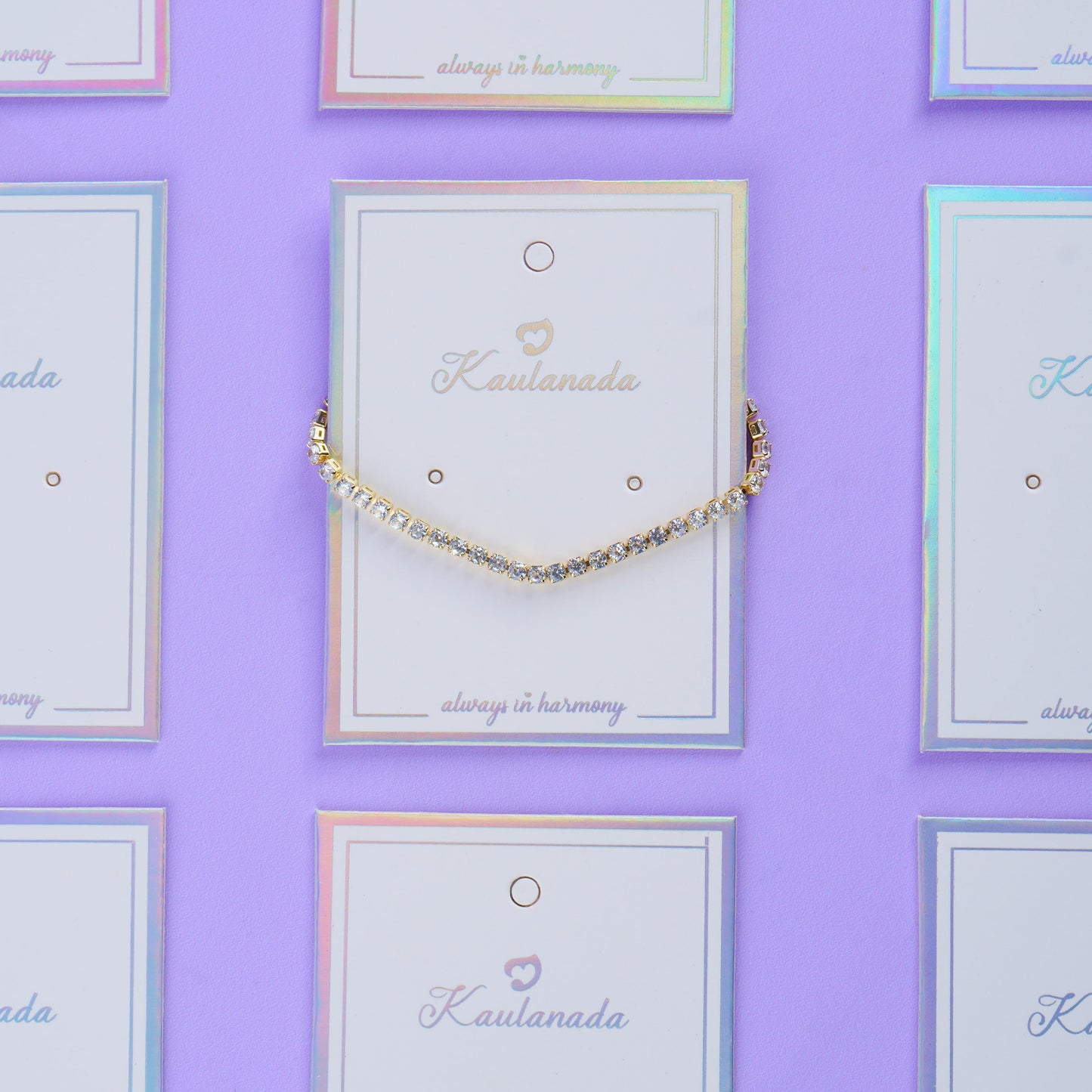 Kaulanada Gelang Wanita Tennis Bracelet Gold Plated 3mm Kristal Zircon | Gelang Emas, Silver, Rose Gold | Aksesoris Fashion Elegan Kekinian