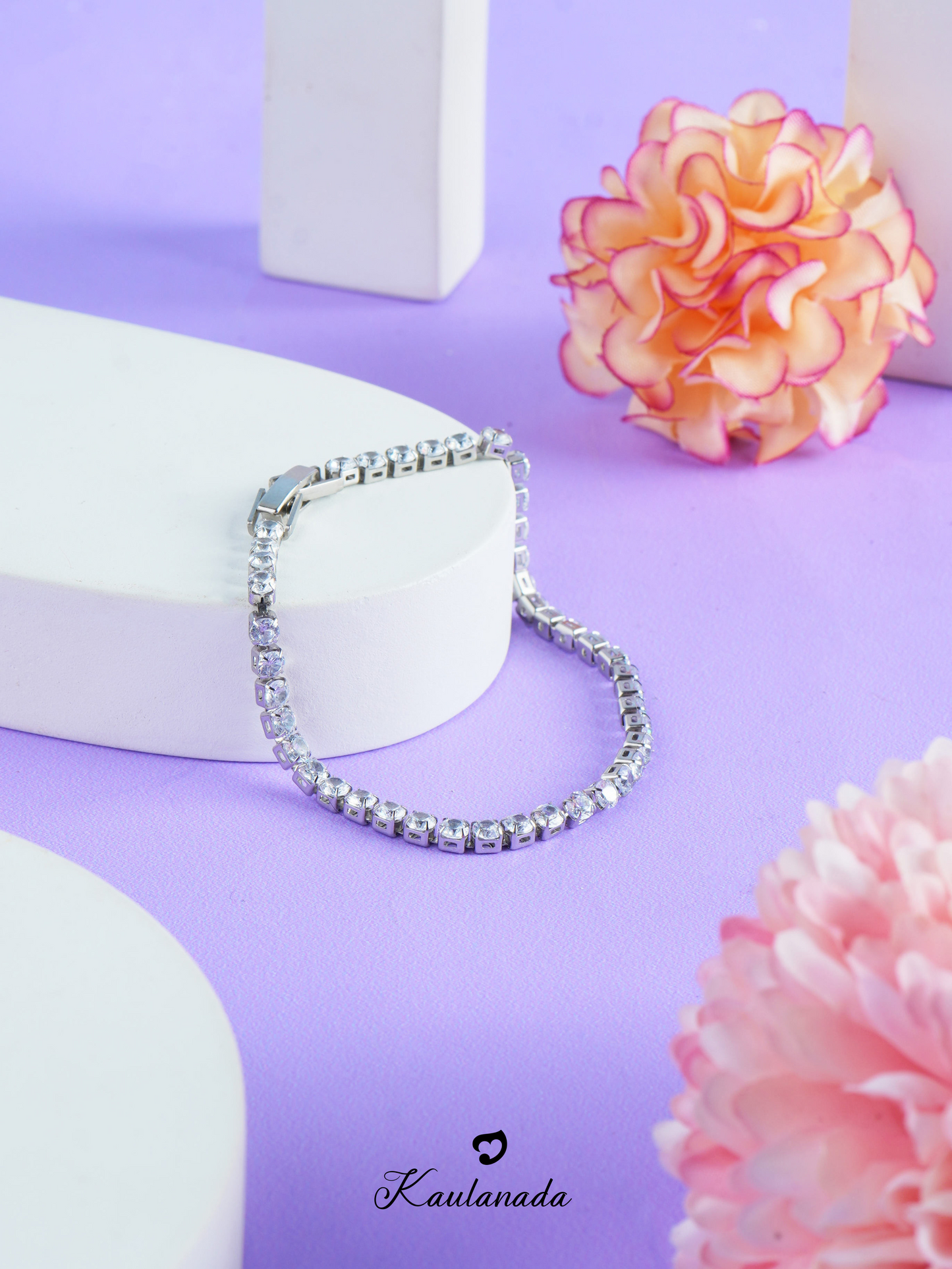 Kaulanada Gelang Wanita Tennis Bracelet Gold Plated 3mm Kristal Zircon | Gelang Emas, Silver, Rose Gold | Aksesoris Fashion Elegan Kekinian